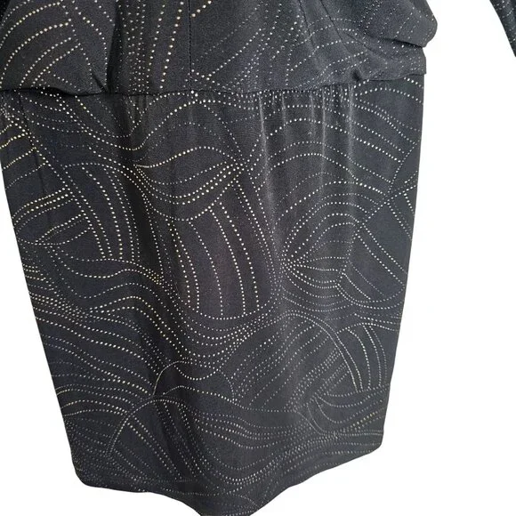 David Meister Black Cold Shoulder Dress Stretch‎ Anti-Wrinkle Womens 6 - Picture 9 of 14